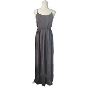 NWT ODDY Woman’s Brown Blue Striped Sleeveless Lightweight Maxi Dress- Size S